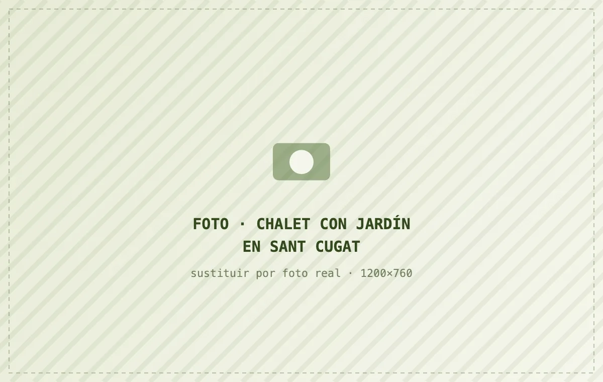 Chalet con jardín y piscina en Sant Cugat (Mas Gener)